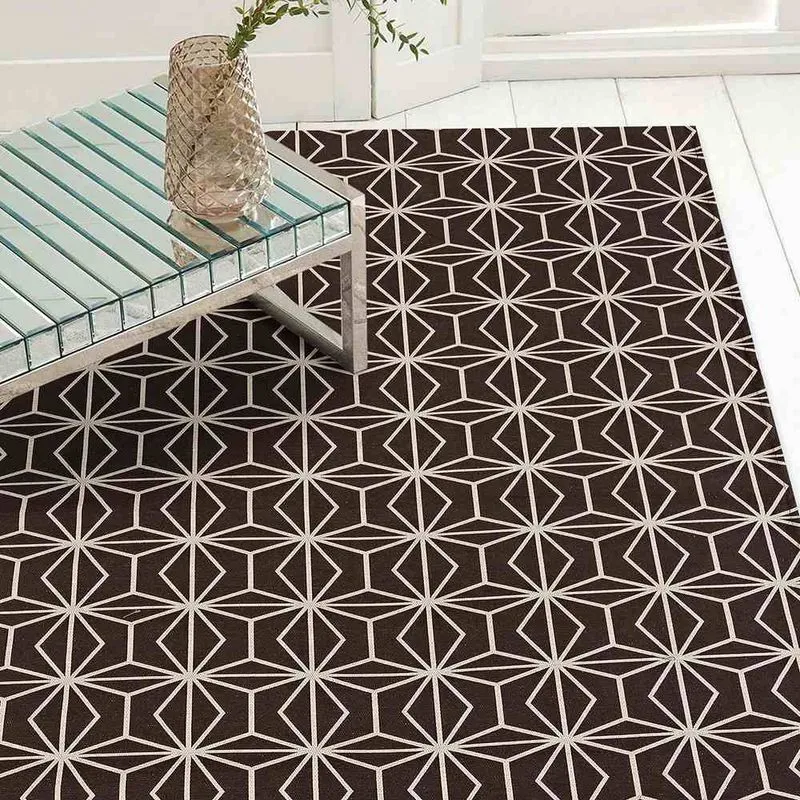 Tapete Jacquard Sala Quarto Antiderrapante Cannes 1,32x2,00m Casa Dona