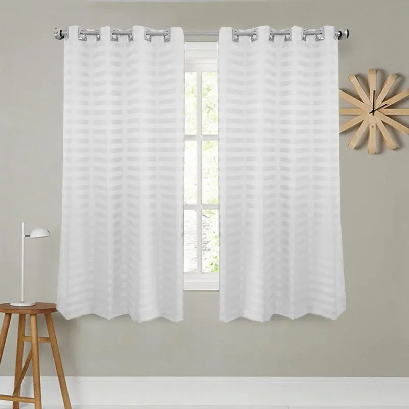Cortina Tecido Jacquard 2.8 X 1.7 Branco