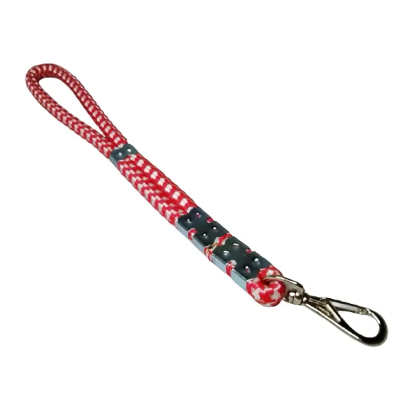 Guia Para Cães em Corda Dupla 16mm x 45cm Vermelho/Branco