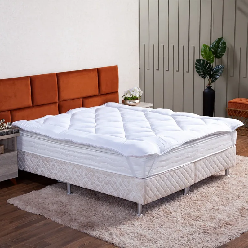 Protetor de Colchão Pillow Top King 2,05x1,95 Metros Toque Macio Vários Tamanhos Casa Dona