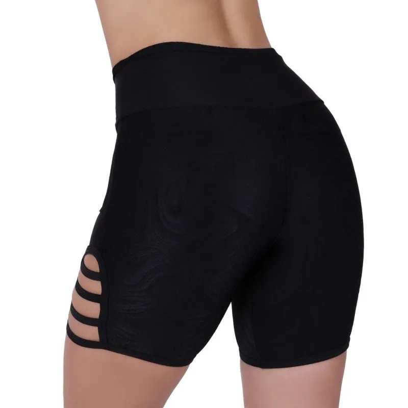 Bermuda Fitness Feminina Meia Coxa Tiras Lateral Cirrê Liso e Relevo Orbis