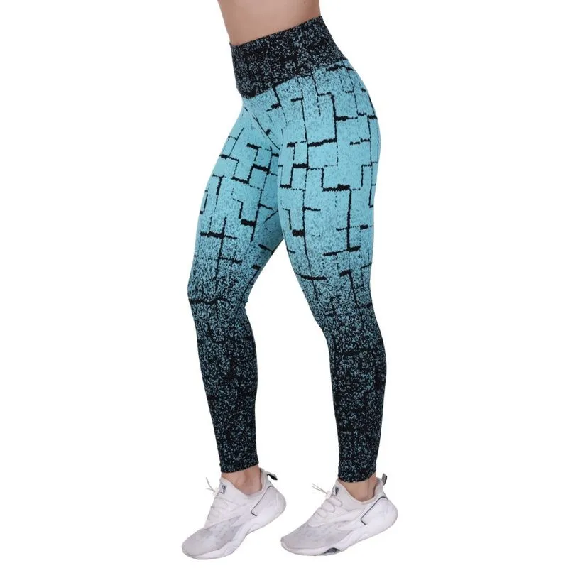 Calça Legging Fitness Feminina Degrade Cós Alto Poliamida Orbis