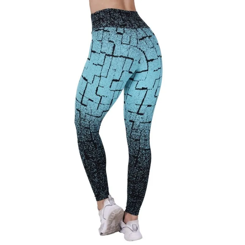 Calça Legging Fitness Feminina Degrade Cós Alto Poliamida Orbis