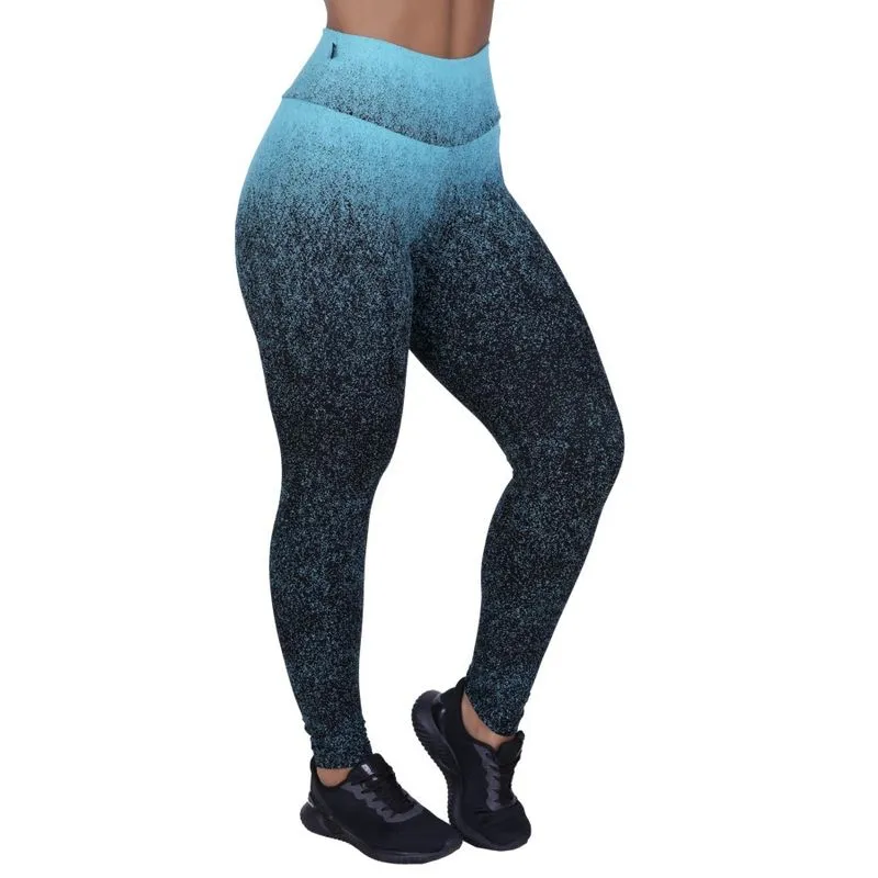 Calça Legging Fitness Feminina Cintura Alta Jacquard Degrade Orbis