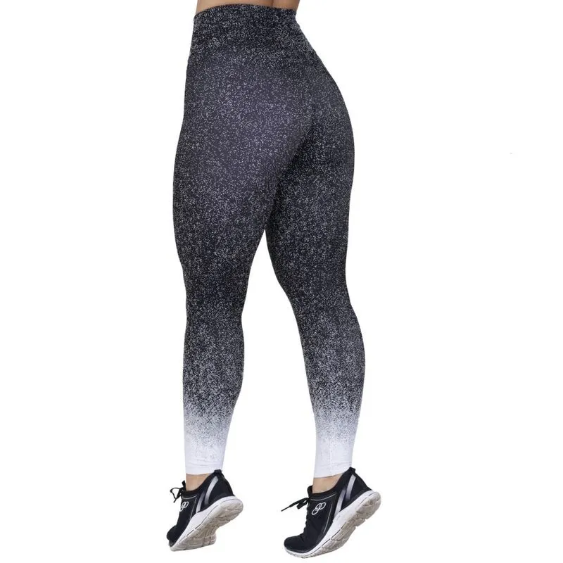 Calça Legging Fitness Feminina Cintura Alta Jacquard Degrade Orbis