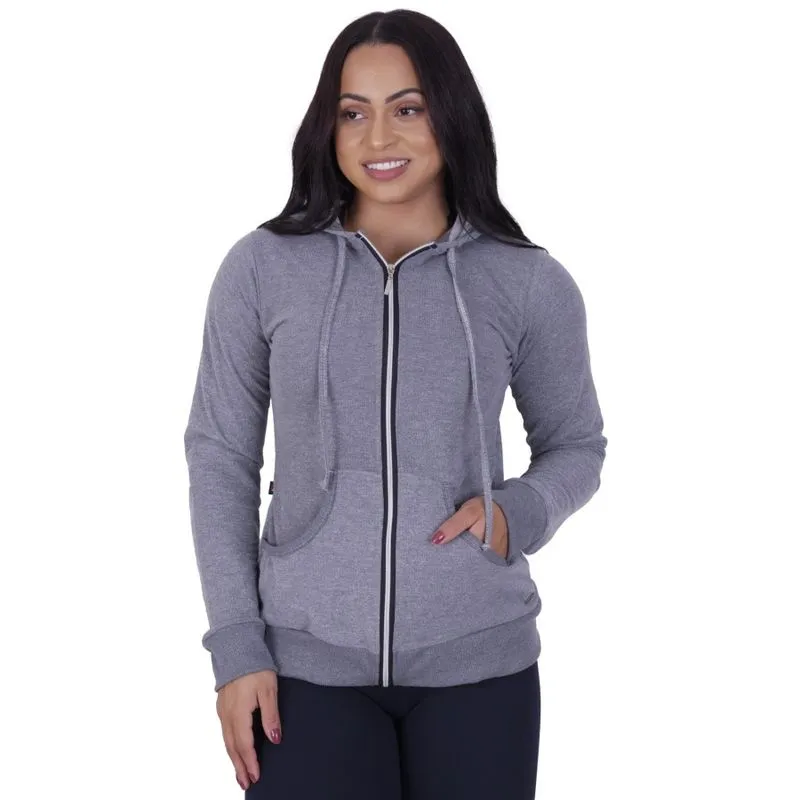 Casaquinho Esportivo Casual Algodão Unissex Capuz Bolso e Zíper Orbis