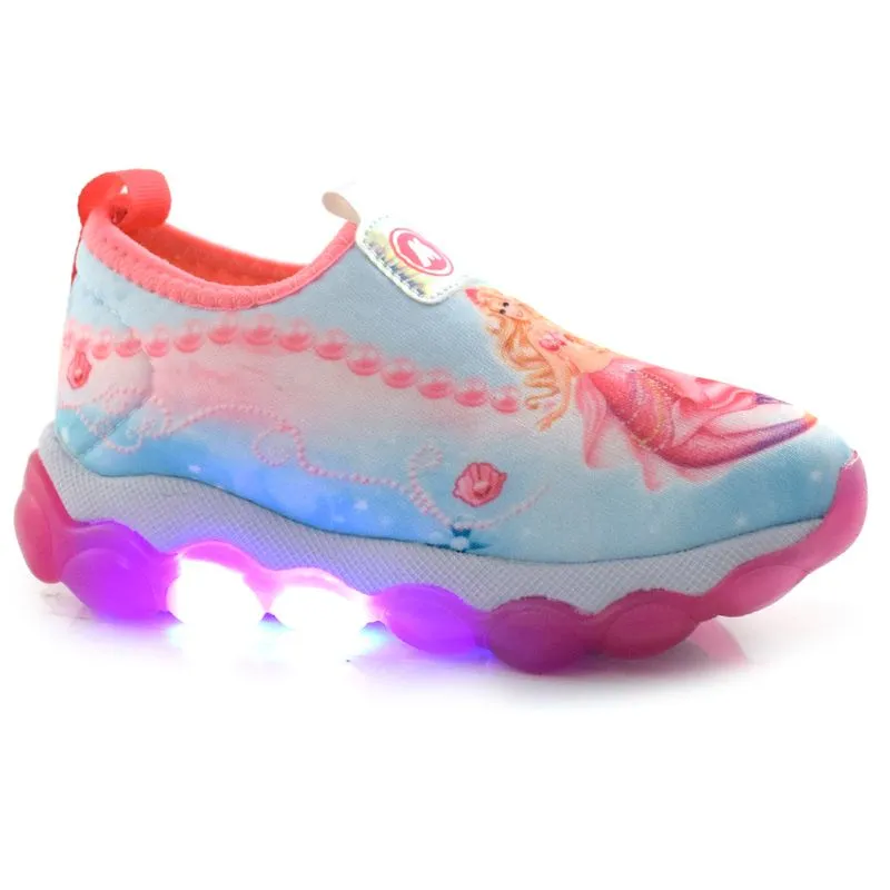 Tênis Baby Feminino Pé com Pé com Led Rosa MP 2202 29