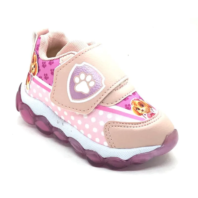 Tênis Infantil Menina Patrulha Canina Personagem Luz de Led