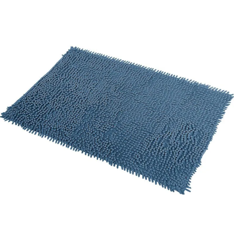 Kit 2 Tapetes Bolinhas Macio 38X58Cm Banheiro Azul