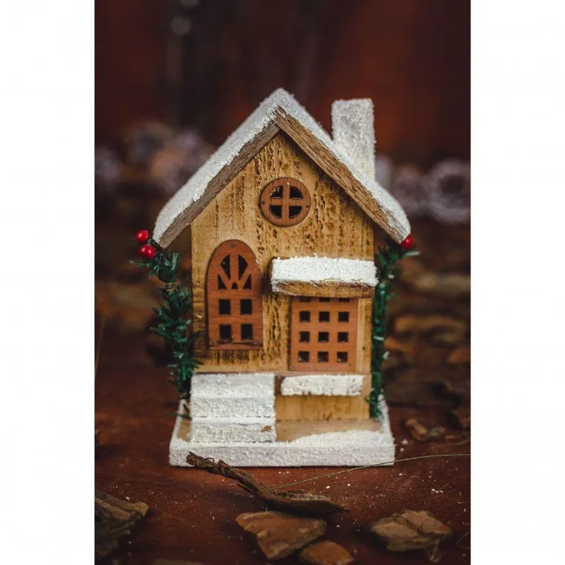 Casinha Decorativa Com Led Nevada 20cm - Dg440-20