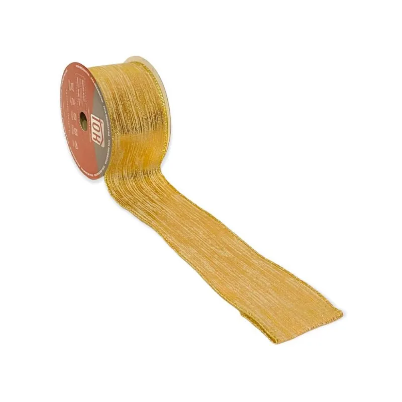 Fita com arame champanhe com dourado