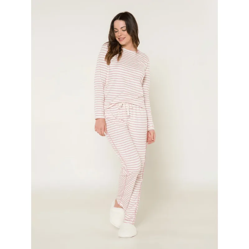 Pijama Anna Kock em Algodão Feminino AK1919 Rosa GG