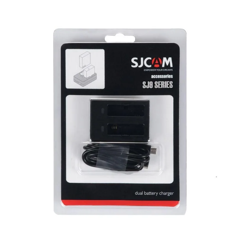Carregador Duplo de Bateria Para SJCam 9 e 10 Series