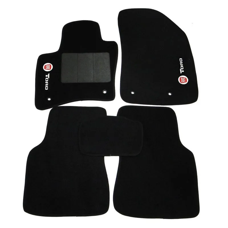Jogo Tapete Carpete Luxo 10Mm Fiat Toro