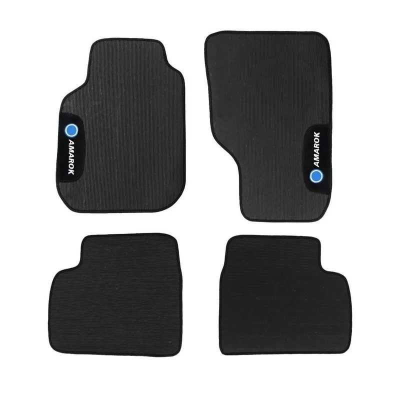 Tapete Automotivo Amarok Borracha pvc Preto - 4 Peças