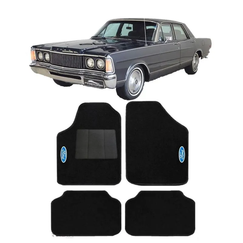 Jogo De Tapete Automotivo Galaxie 81 Carpete Base Pinada