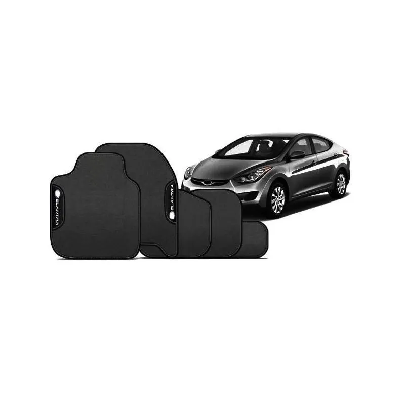 Tapete Automotivo Elantra Borracha pvc - Preto Tapecars
