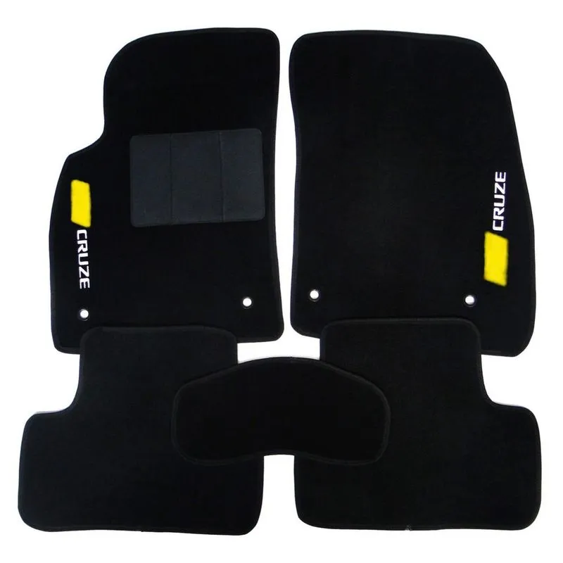 Tapete Automotivo Tapecars Elithe Preto 5mm - Jogo 5 Peças