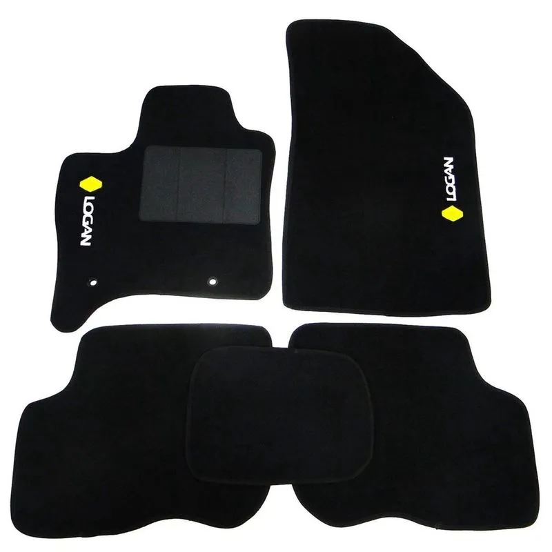 Tapete Automotivo Logan Carpete Luxo Preto 11mm pvc