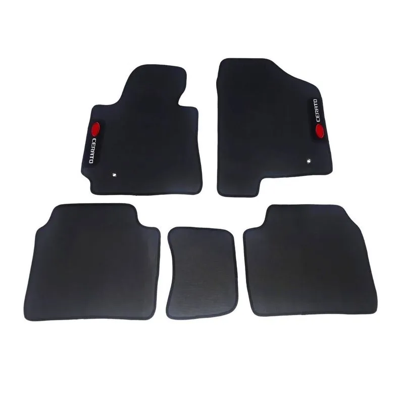 Tapete Automotivo Cerato Borracha pvc - Preto 5 Peças