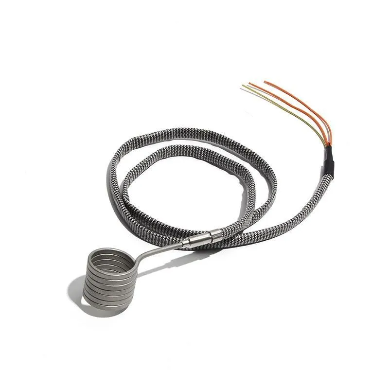 Resistência Microtubular 45x30mm 220v Cabo 1m Com Termopar J