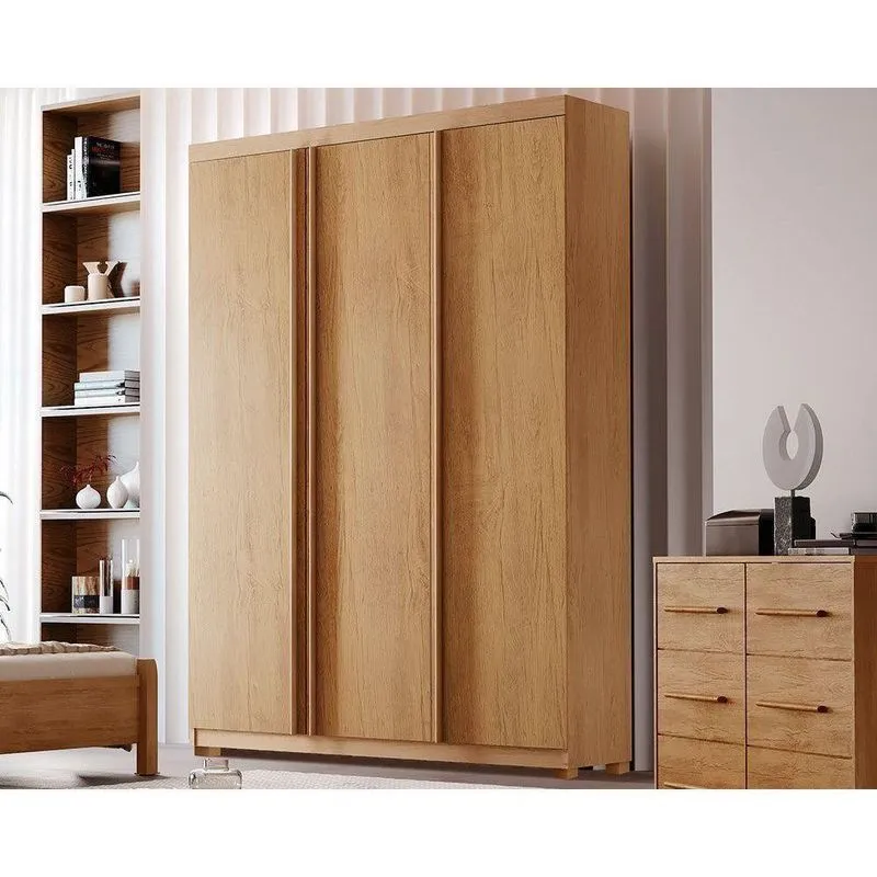 Guarda Roupa 3 Portas Chicago E 2 Gavetas c- Pés Naturale - Rufato