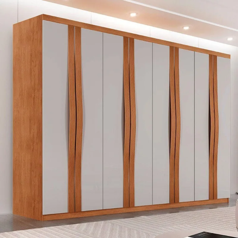 Guarda Roupa Casal Dunas Com 8 Portas E 4 Gavetas Moderna Naturalle/off White