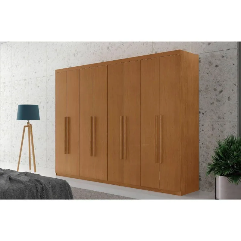 Guarda Roupa Casal Heros Com 8 Portas E 4 Gavetas Moderna Naturalle