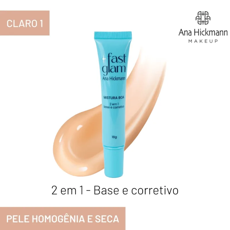 Base 2 Em 1 Fast Glam Mistura Boa - Ana Hickmann - Claro 1