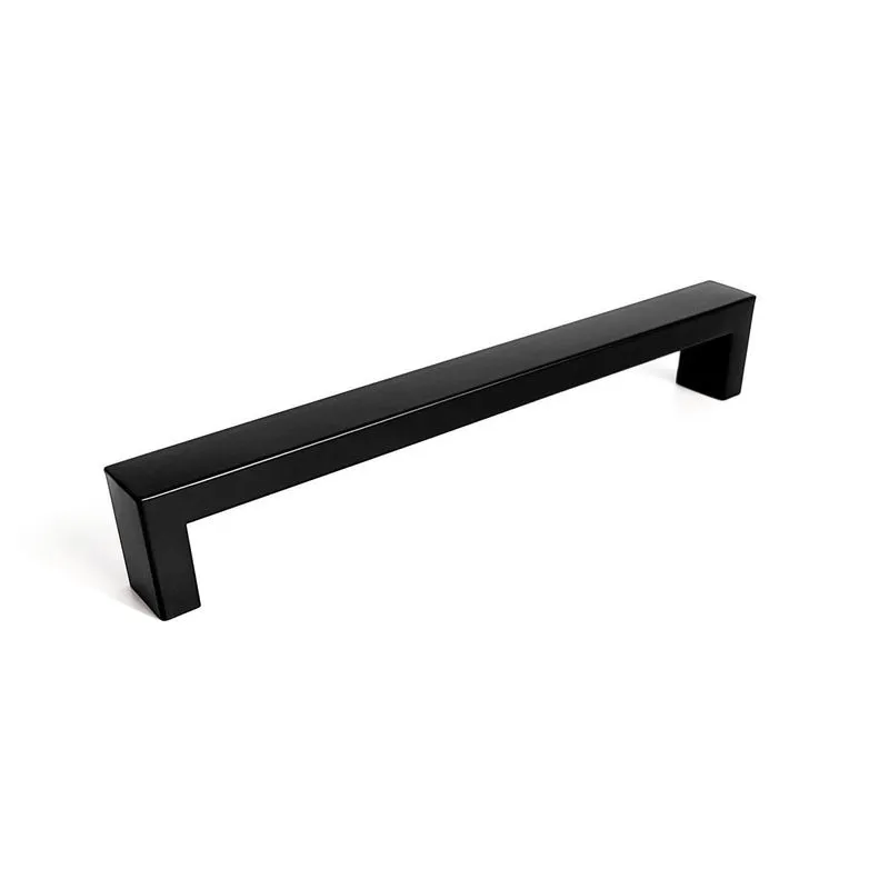 Puxador Porta Armário Gaveta Inox 96mm Preto Fosco Abruzzo