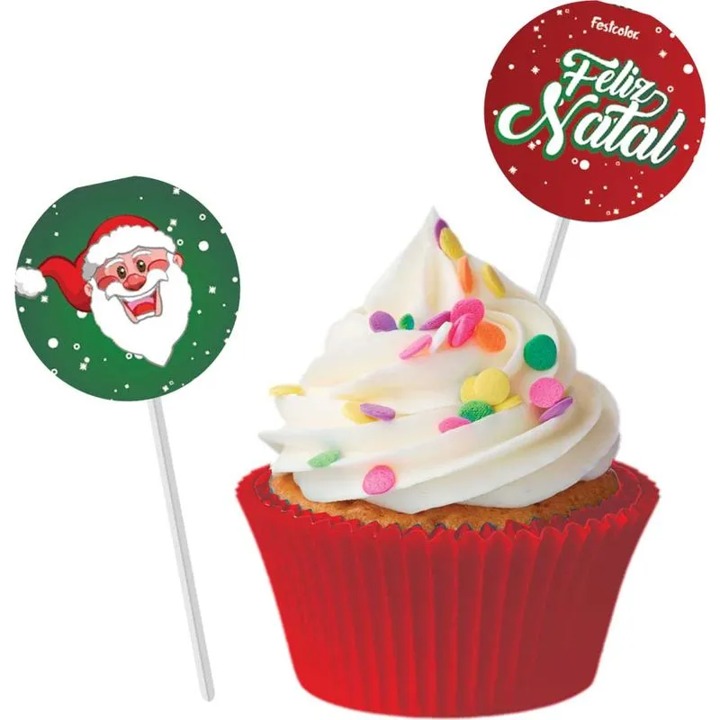 Natal Bandeira Docinho c/8 - Festcolor
