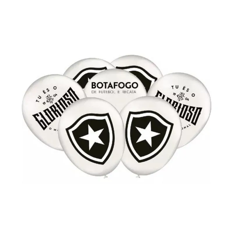 Balão Bexiga Botafogo Futebol Com 25 Festcolor