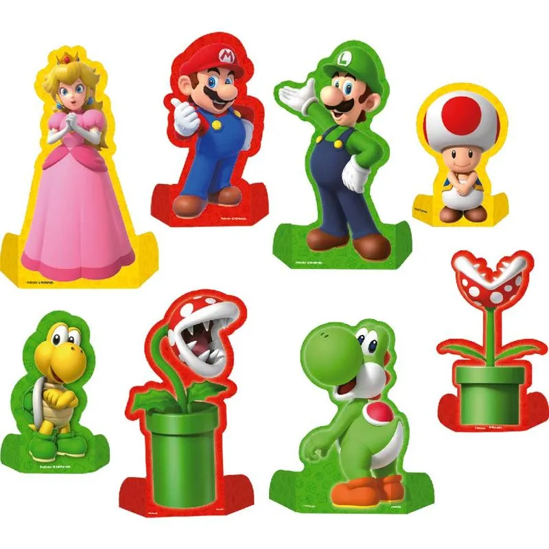 Super Mario Decoração para Mesa c/8 - Festcolor