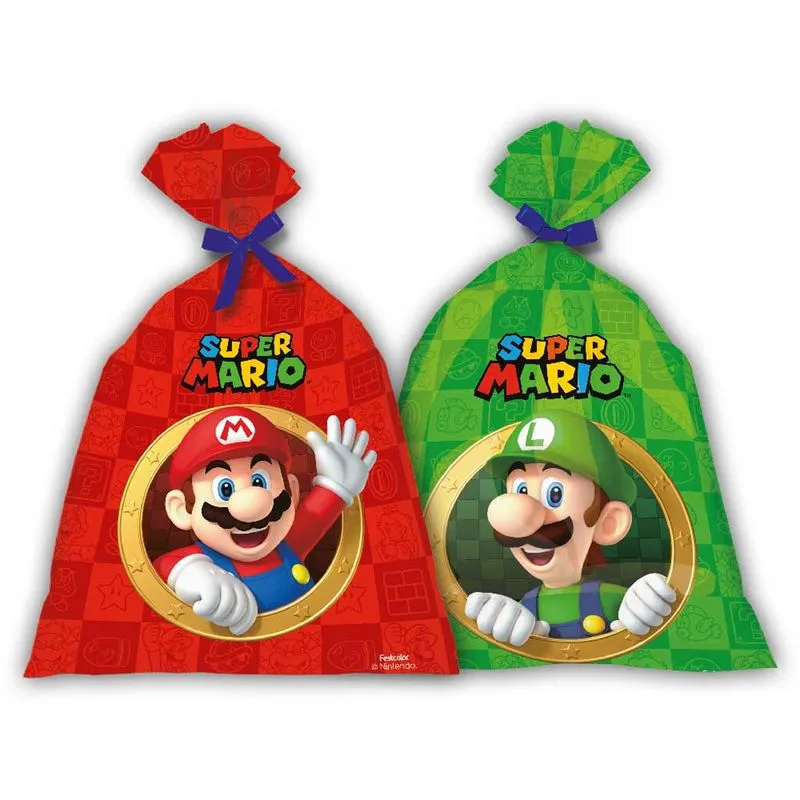Super Mario Sacola Surpresa Plástica c/8 - Festcolor