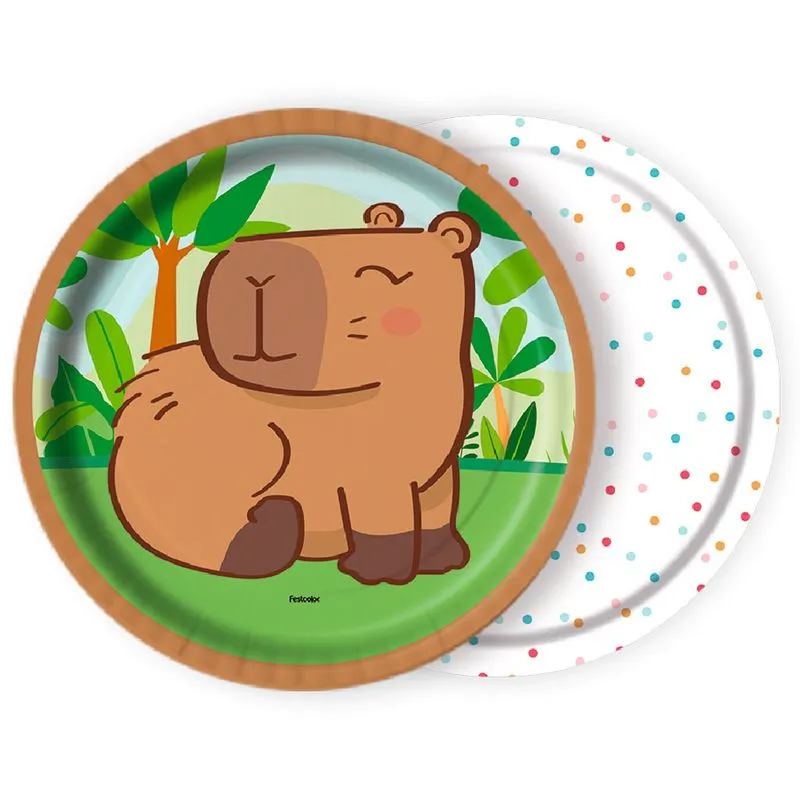Capivara Prato 18cm c/8 - Festcolor