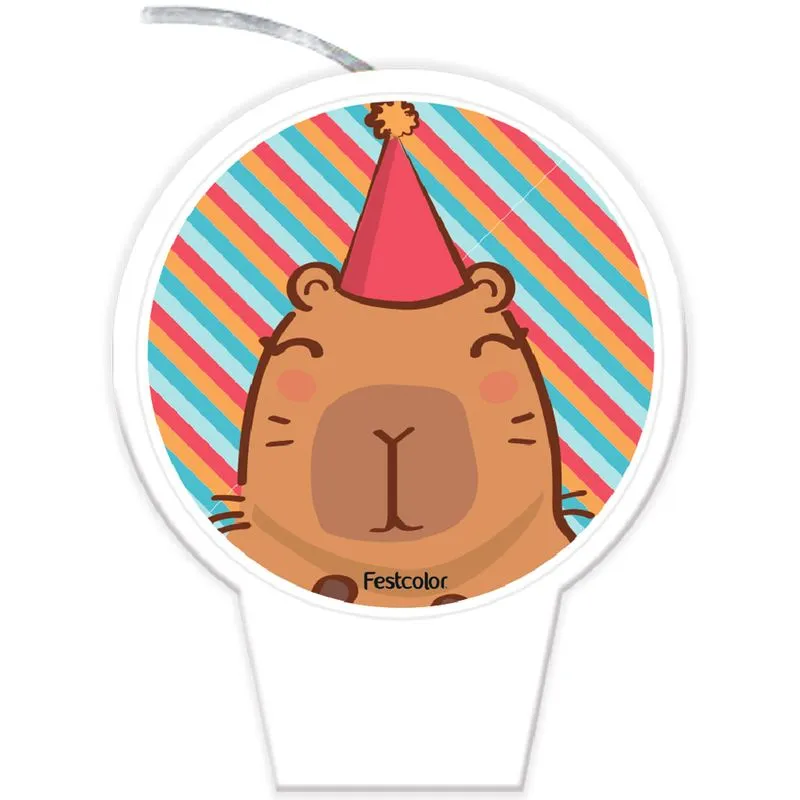 Capivara Vela Aniversário - Festcolor