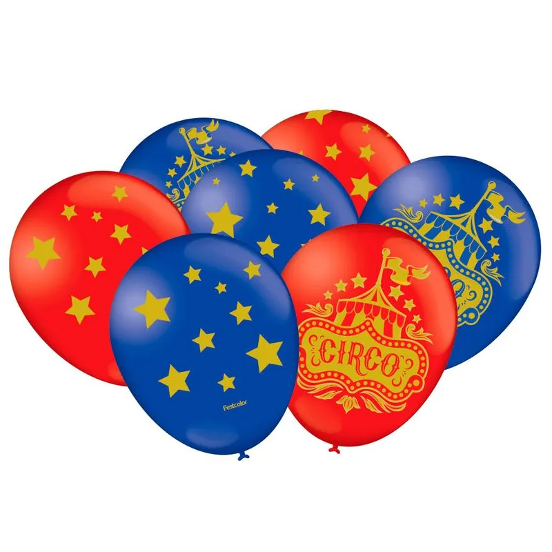 Circo Balão Decorado Tamanho 9 c/25 - Festcolor