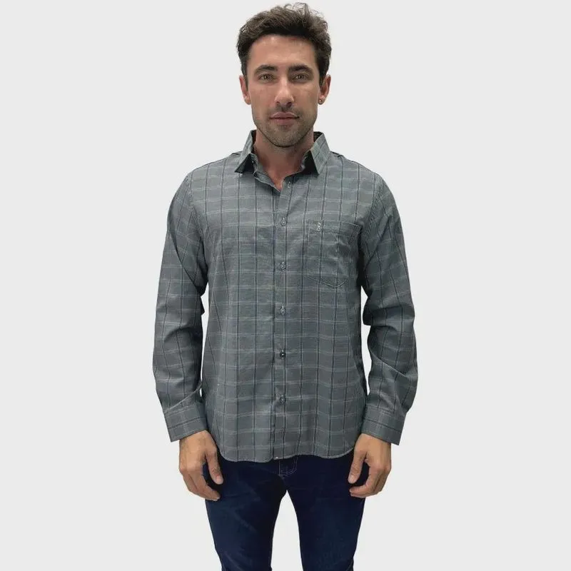 Camisa Sibra Xadrez Regular Manga Longa Masculina