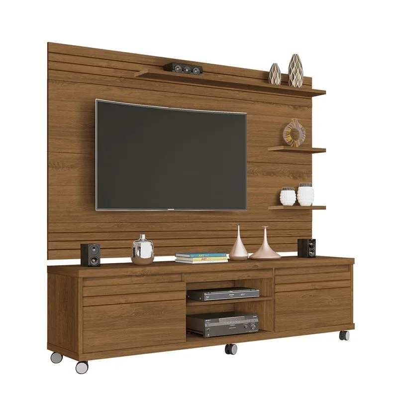 Rack Bancada Com Painel p/ TV Até 58 Mirage Giga - Freijó