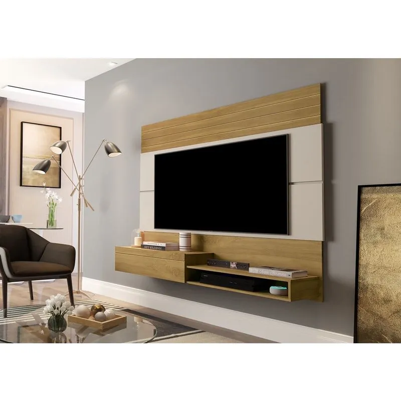 Painel Para TV Até 60 Dubai Giga - Cumaru / Off White