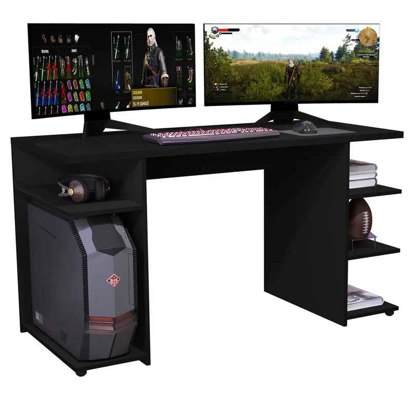 Escrivaninha Gamer Para pc xp 1000 Giga Móveis - Preto Black