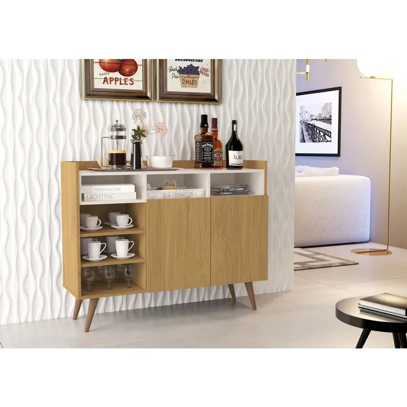 Buffet Aparador 2 Portas Retrô Life Giga - Cumaru/ Off White