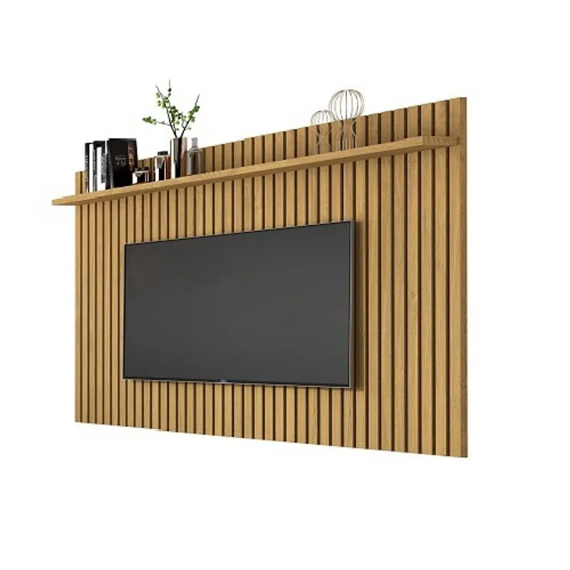 Painel Para TV Até 75 Polegadas Ripado Verdadeiro Classic 1.8x1.35 Cumaru - Giga Móveis