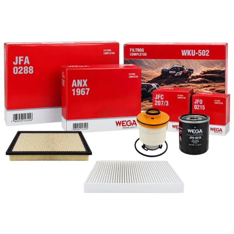 Kit Revisão Filtros Hilux Sw4 2.8 2021 2022 2023 2024 2025 Ar Motor Ar Cabine Óleo Combustível