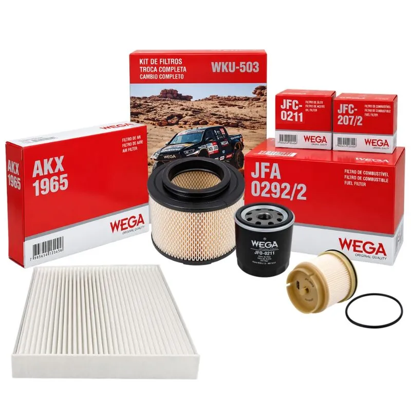 Kit Revisão Filtros Hilux Sw4 2.5/3.0 Turbo 2005 Até 2012 Ar Motor Ar Cabine Óleo Combustível