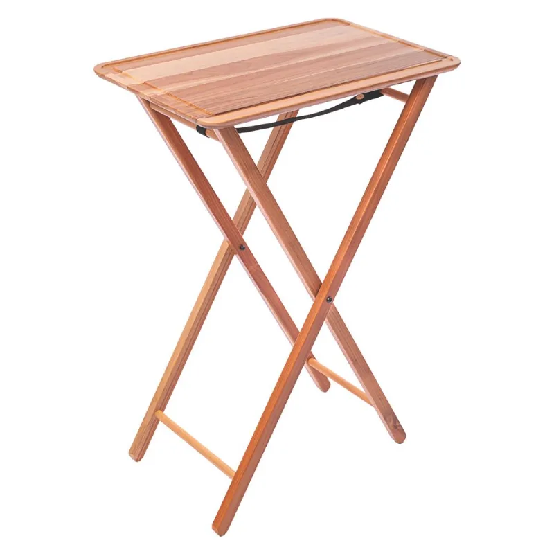 Bancada de Madeira Teca para Churrasco Tramontina 58x38x84 cm Natural - Tramontina