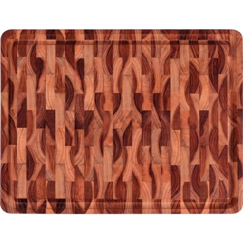 FSC Tábua Churrasco Tramontina Retangular Cubus Madeira Teca Óleo Mineral 45x35cm . Tramontina - Tramontina