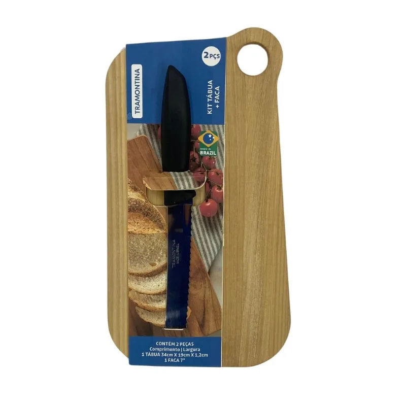 Kit Tábua 34cm e Faca para Pão Tramontina 2 peças - Tramontina
