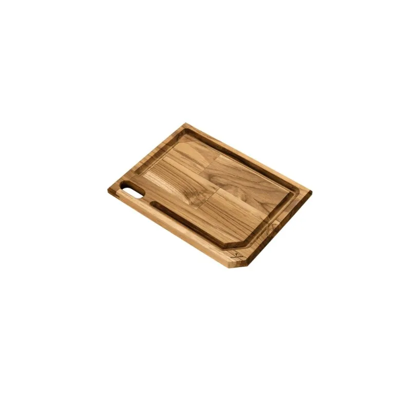 Tábua Retangular Tramontina Churrasco Madeira Teca Óleo Mineral 28 X 21 Cm - Tramontina