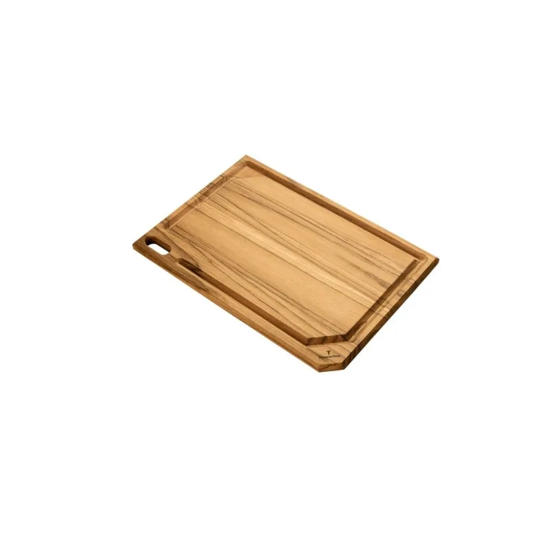 Tábua Retangular Tramontina Churrasco Madeira Teca Óleo Mineral 34 X 23,3 Cm - Tramontina